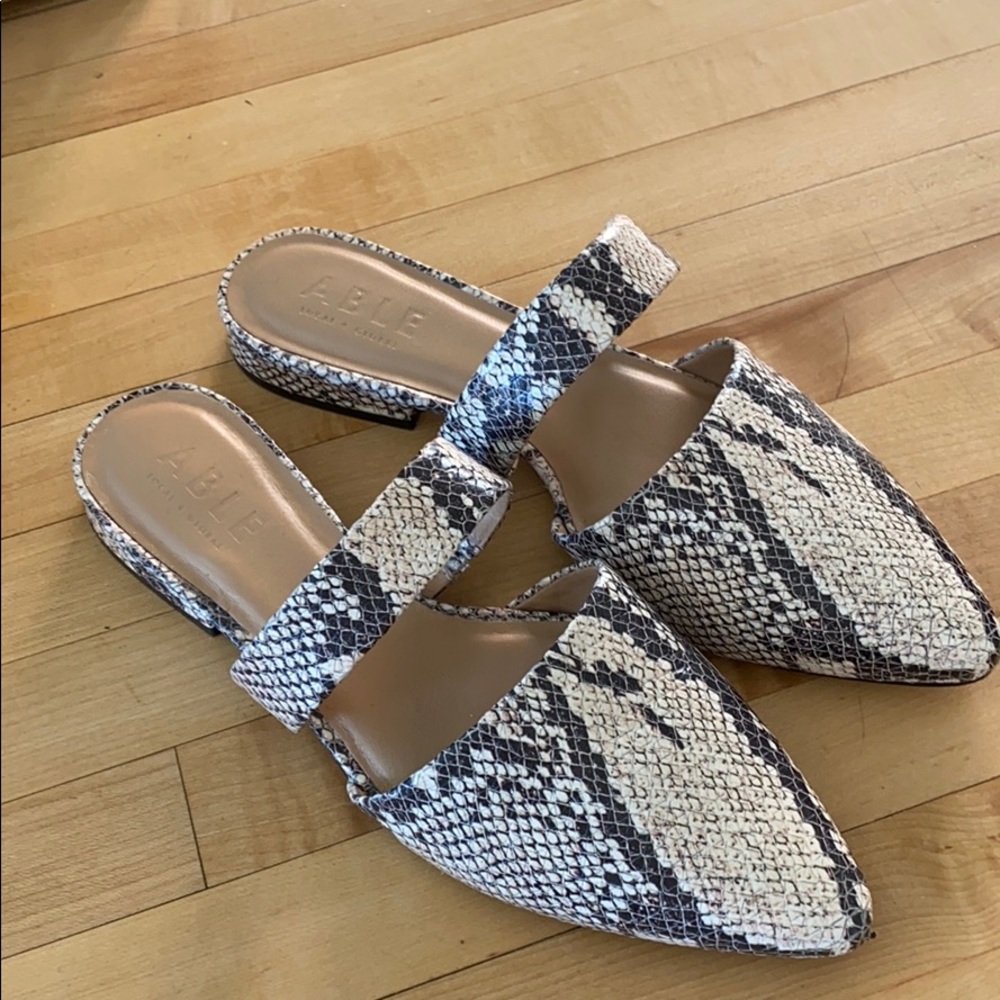 Able Snake Print Mule